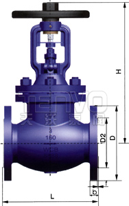 美標(biāo)波紋管截止閥結(jié)構(gòu)圖