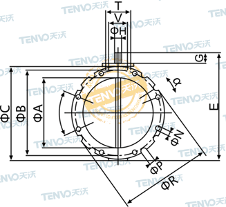 V1FS單法蘭粉體專用蝶閥結(jié)構(gòu)圖