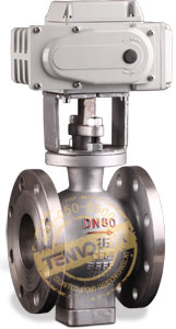 裝配TT系列執(zhí)行器電動偏心半球閥實物圖