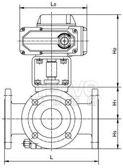 電動(dòng)三通球閥結(jié)構(gòu)圖