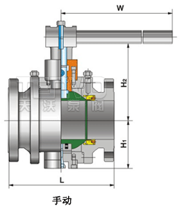 手動鍛鋼高壓球閥外形尺寸圖