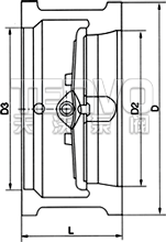 H76H型雙瓣旋啟式對(duì)夾式止回閥結(jié)構(gòu)圖
