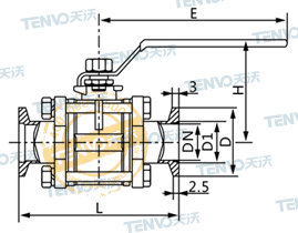 快卸法蘭連接高真空球閥結(jié)構(gòu)圖