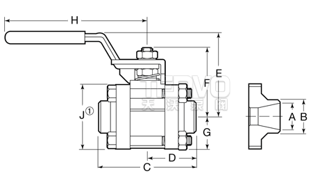公稱管對焊球閥