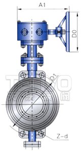 對(duì)夾式高性能美標(biāo)蝶閥結(jié)構(gòu)圖