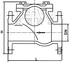 HQ41X滑道滾球式止回閥結(jié)構(gòu)圖