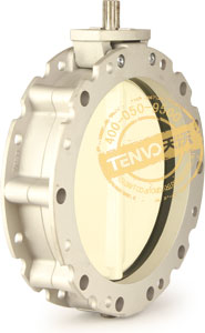 雙法蘭粉體蝶閥