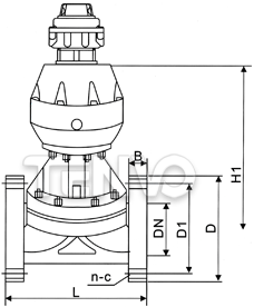 PVDF隔膜閥結(jié)構(gòu)圖
