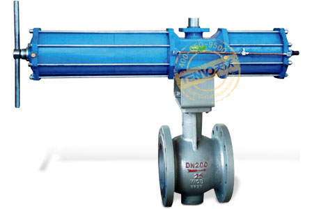 裝配AW型氣動(dòng)執(zhí)行器電動(dòng)固定球閥實(shí)物圖