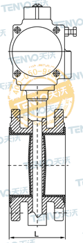 氣動(dòng)法蘭軟密封蝶閥結(jié)構(gòu)圖