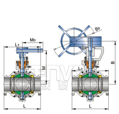 手動(dòng)全焊接固定球閥結(jié)構(gòu)圖
